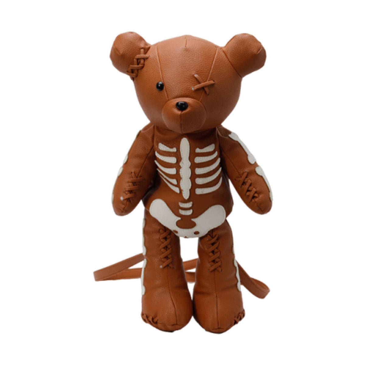 Maxbell Skeleton Bear Backpack Cartoon Female Daypack for Party Travel Creative Gift Brown