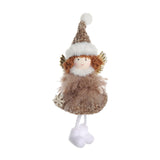 Maxbell Christmas Tree Hanging Ornament Angel Doll Pendant for Celebration Fireplace Brown