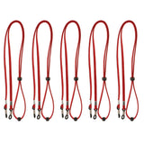 Maxbell Maxbell 5 Pieces Adjustable Velvet Eyeglass Cord Neck Strap Sunglasses Lanyard Red
