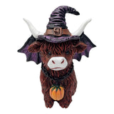 Maxbell Animal Statue Unique Table Decor Halloween Decor for Indoor Living Room Home 9cmx7.5cmx10cm Highlanding Cattle