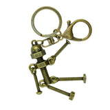 Novelty New Steampunk Lobster Screw Robot Pendant Key Ring Clips Keychain for Home Car Key Organization