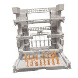 Maxbell Interlocking Display Base DIY Robot Machine Nest Action Figure Display Stand 16.5x11.5x16.5cm White