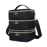 Maxbell Nail Polish Carrying Case Bag Nail Polish Holder for Nail Lamp Manicure Sets Woven texture