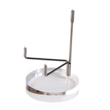 Maxbell 2 Pieces Acrylic Display Stand Rack Round Base for Minerals Rocks Stones