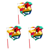3Pcs Gymnastics Ribbons Dancer Wand Girls Kids Adults Rhythmic Dance Ribbons Style A