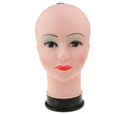 Maxbell PVC Female Bald Mannequin Head Model Wig Making Hat Glasses Display Stand 2#