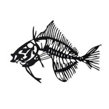 Maxbell Maxbell Fish Bone Sculpture Rustic Black Wall Art for Living Room Bathroom 1 Piece B