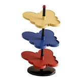 Maxbell Vertical Shoe Rack Corner Storage Organizer for Apartment Dormitory Entryway 3 Tier Blue Yellow Red