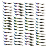 Maxbell 60pcs Artificial Peacock Feather Foam Birds Statue Display Garden Ornament