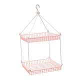 Maxbell Sweater Drying Rack Mesh Apartments Toys Coat Lingerie Clothes Hanging Dryer Pink Double Tier