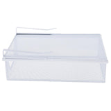 Maxbell Under Shelf Wire Basket Mesh Closet Hanging Basket for Office Wardrobes Home White