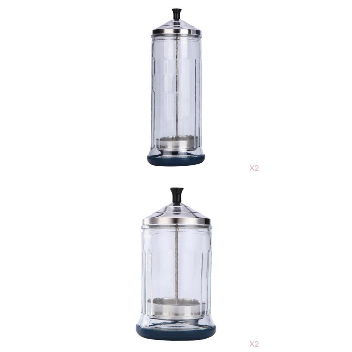 4x Disinfection Jar Container Sanitizer Glass Tool Germicide Jar Cup L/S