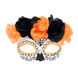 Masquerade Mask Party Supplies Novelty Eye Masks for Club Halloween Carnival 17x13cm Orange
