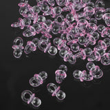 50xCute Mini Pacifier Charms Baby Shower Party Favor Nappy Cake Decor Pink