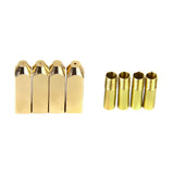 Maxbell 16pcs Gold+Silver Rectangular Metal Aglets Shoe Laces Tips Screw On Replacement