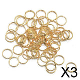 Maxbell 3x200pcs/Lot Steel Metal Key Split Ring Keyrings Key Chain Findings 8mm gold