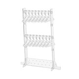 Maxbell Acrylic Earring Holder Stand Decor 16 Mini Hangers Jewelry Display Organizer Clear
