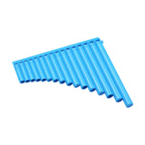 Maxbell 16 Pipe Pan Flute Educational C Key for Performance Musical Gift Music Lover Blue