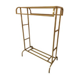 Maxbell Clothes Organizer Rack with Shelf Clothing Rack for Balcony Cloakroom Shirts Gold