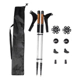 Maxbell 2Pcs Mountain Trekking Poles Telescopic Stick for Backpackers Hikers Walking Silver