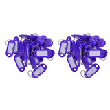 100pcs Removable Waterproof Key Tags ID Name Card Tags Mark Label Purple