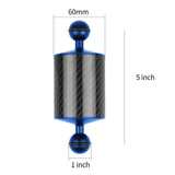 Maxbell Maxbell Dive Photography Double Ball Head Buoyancy Light Arm Ultralight Carbon Fiber Blue