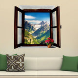 Maxbell 3D Snow Mountain Scene Wall Decal Stickers Home Room Decor