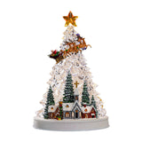 Christmas Tree Music Box with Light Musical Box for Desktop Cafes Office