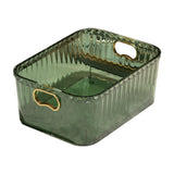 Maxbell Acrylic Makeup Storage Bin Jewelry Organizer Multipurpose for Sundries Snack Dark Green