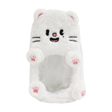 Maxbell Plush Photocard Holder Portable Protector Hanging Decoration Protective Case White Cat