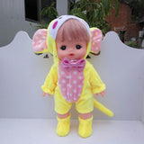 Maxbell Cartoon Monkey Jumpsuit Socks for Mellchan Baby Doll Clothes Accessory Pink