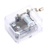 Maxbell Hand Crank Music Box Movement Play Over the Rainbow - Silver