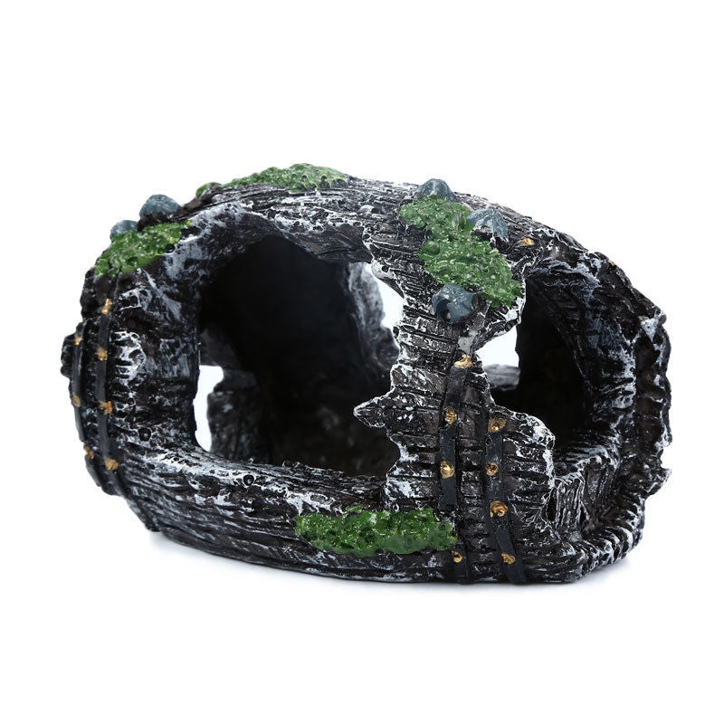 Maxbell Maxbell Aquarium Fish Tank Resin Broken Barrel Ornament Cave Landscaping Decoration