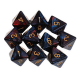 Maxbell 10pcs 8 Sided Dice D8 Polyhedral Dice for Dungeons and Dragons Table Games Red Blue - Aladdin Shoppers