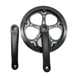 Bicycle Crankset High Strength Bike Crank Arm Set for Folding Bike Road Bike Black