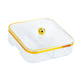 Maxbell Maxbell Divided Serving Tray with Lid Dustproof for Spring Festival Kitchen New Year clear