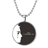 Maxbell Peaceful World Tears Glow in the Dark Pendant Necklace Stainless Steel Chain
