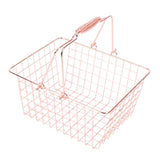Maxbell Shopping Basket Storage Organizer Bin with Handle for Toys Cosmetics Bedroom M