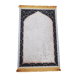 Maxbell Prayer Rug Islamic Patterned Floormat for Traveling Bedroom Ramadan Eid Gift Style D