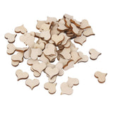 Maxbell 100Pcs Mini Wooden Hearts Embellishments for Craft 16.5x3mm - Aladdin Shoppers