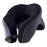 Memory Foam Travel Neck Pillow Massage Table Cradle Multipurpose Face Cradle black