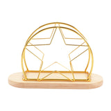 Maxbell Napkin Holder with Metal Wire Napkin Storage Box for Countertop Home Kitchen star and gold