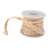 Maxbell 2x 5M Rustic Hessian Plaited Rope Burlap Braided Ribbon Tape Wedding Party Decor