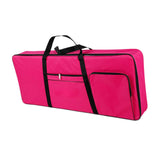 Maxbell 61 Key Keyboard Case Carrying Case Waterproof Piano Gig Bag for Music Studio rose red