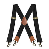 Maxbell 2xSuspenders for Men Heavy Duty Suspenders Adjustable Casual 3.5cm Wide Braces Black