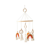 Crib Mobile Neutral Colorful Macrame Cot Mobile for Bedroom Infant Kids Room
