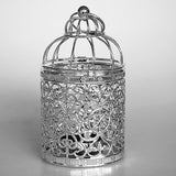 Maxbell 2pcs Electroplated Metal Birdcage Shape Tea Light Candle Holder