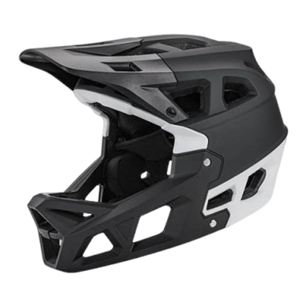 Maxbell Full Face Bike Helmet Fashion Bicycle Helmet for Cycling Riding Outdoor Black White L