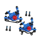 Maxbell Hydraulic Disc Brakes Set Line Pull for Mountain Bike Cycling Electric Bikes Blue