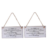 Maxbell 2Pcs Because Someone We love is in Heaven Wedding Sign Hanging Plaque